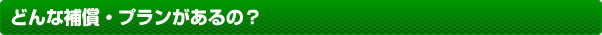 どんな補償・プランがあるの?
