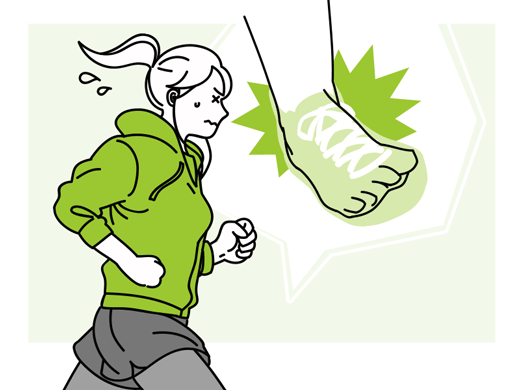 ジョギング中に捻挫…