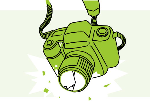 散歩中にあやまって一眼レフを落とし壊れてしまった…