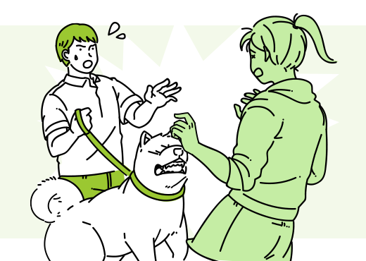 散歩中に愛犬が他人に襲い掛かりそうになり、避けた際に転倒し腕を骨折させてしまった…