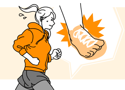 ジョギング中に、右足首を捻挫して通院した…