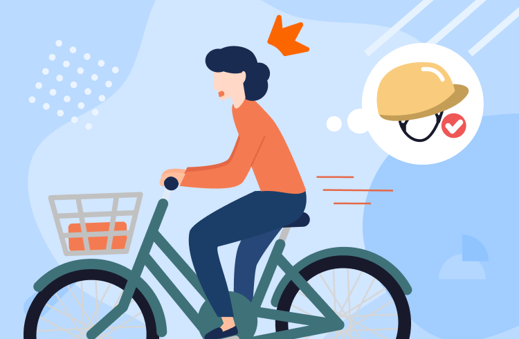 ヘルメットを着用しないと自転車保険の補償はないの?