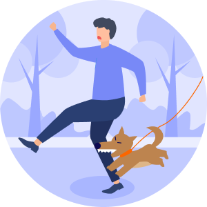 飼い犬が通行人を噛んでケガをさせてしまった